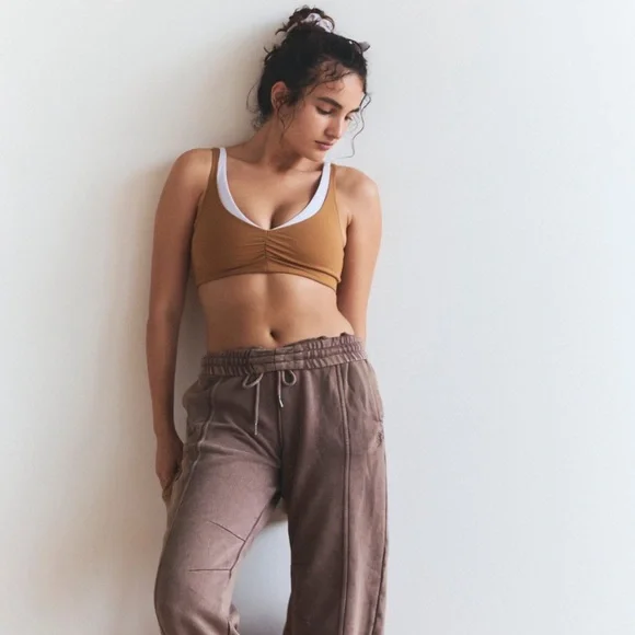 Free People Never Better Eclipse Bra Camel Lavender Shadow Size XL NWT
